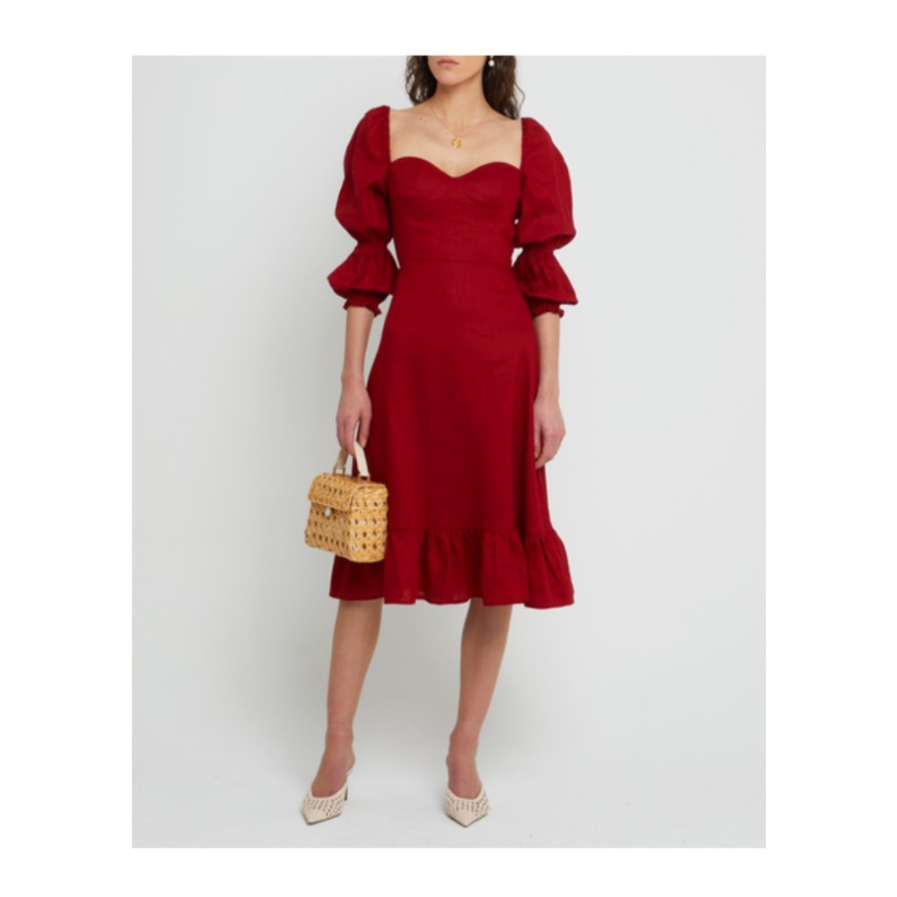 Few Moda O.P.T Women's Kourtney Dress Burgundy Red Size 6 NWT
